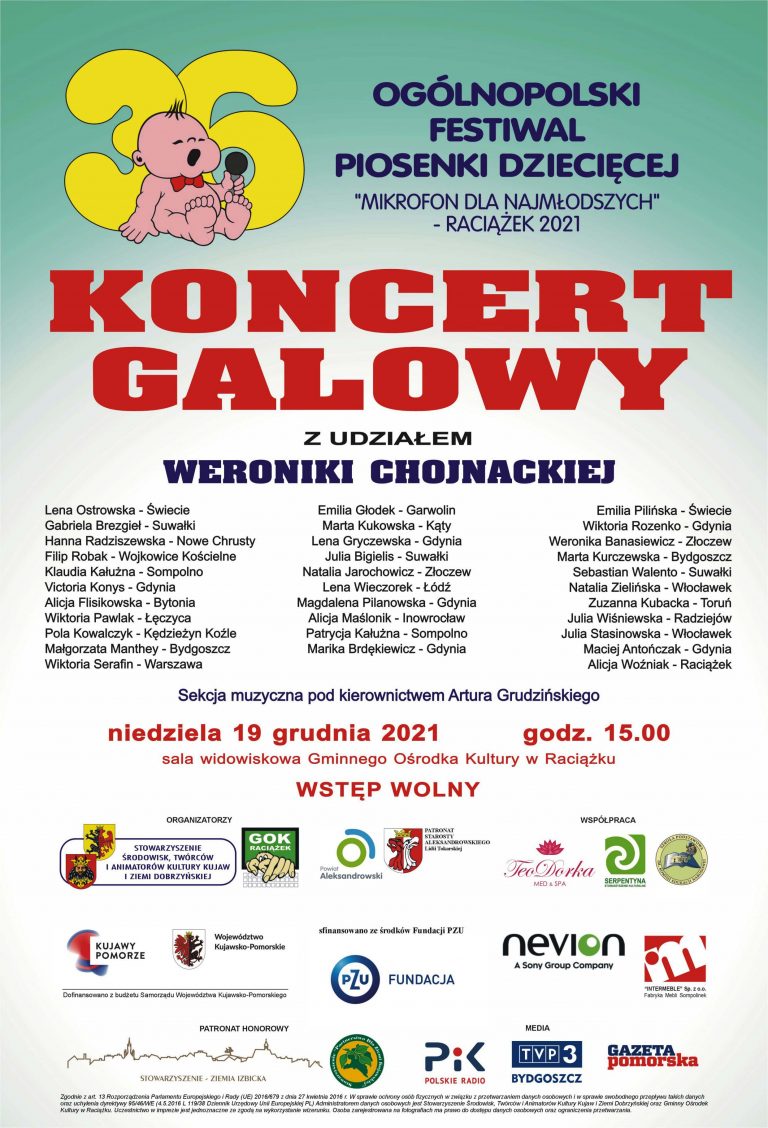 Finał 36. Ogólnopolskiego Festiwalu Piosenki Dziecięcej „Mikrofon dla najmłodszych”