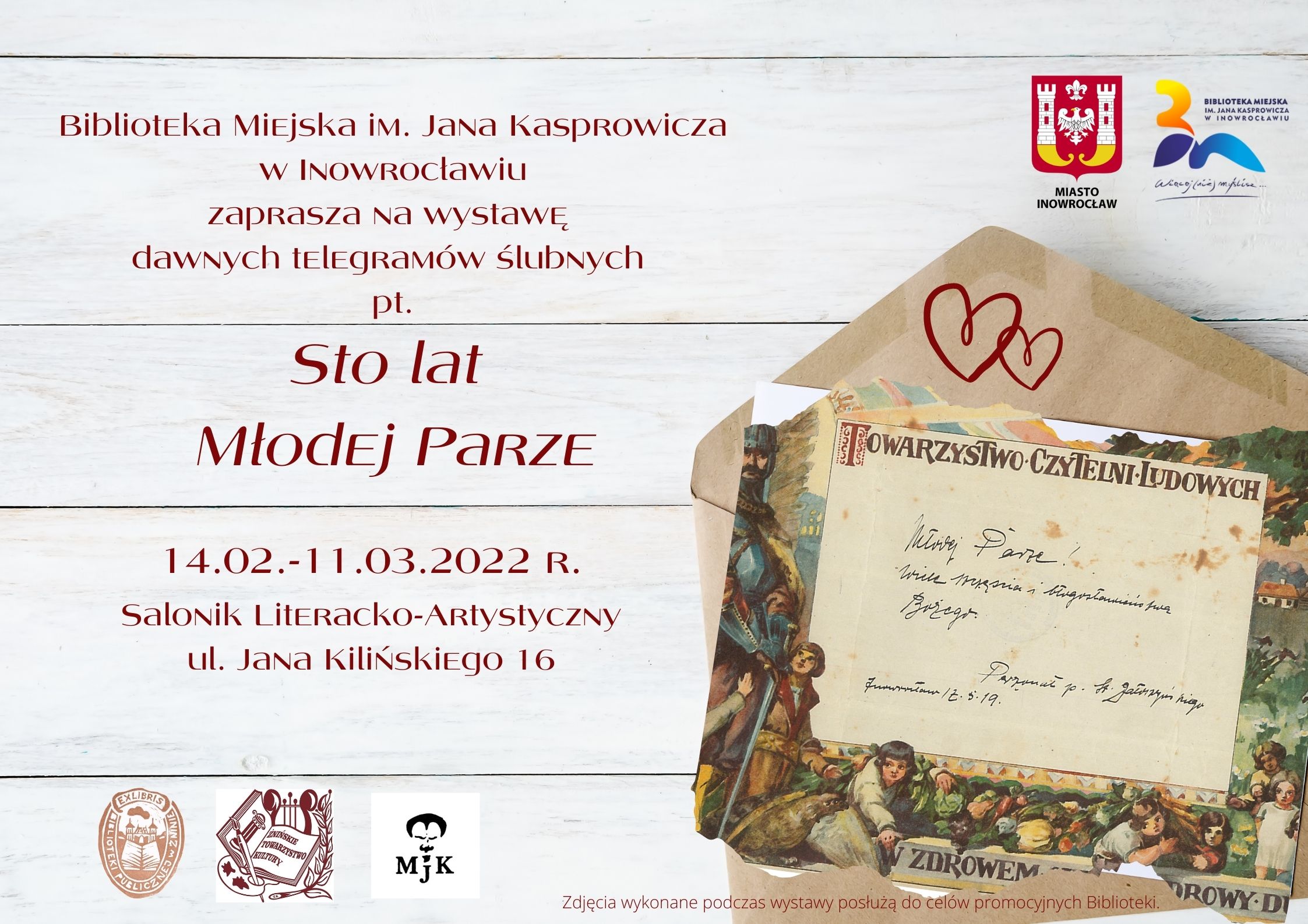 Wystawa telegramów ślubnych pt. Sto lat Młodej Parze