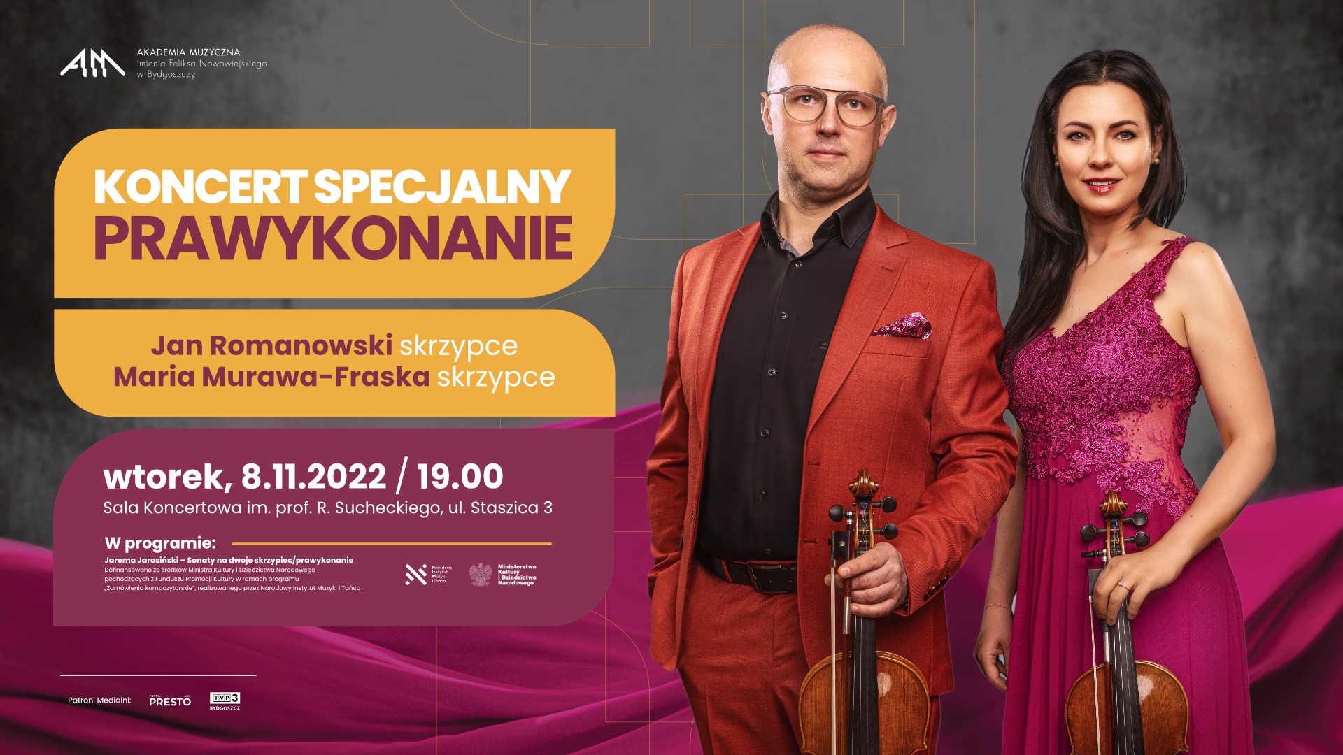 Jarema Jarosiński - Sonaty na dwoje skrzypiec / prawykonanie (Jan Romanowski, Maria Murawa-Fraska)