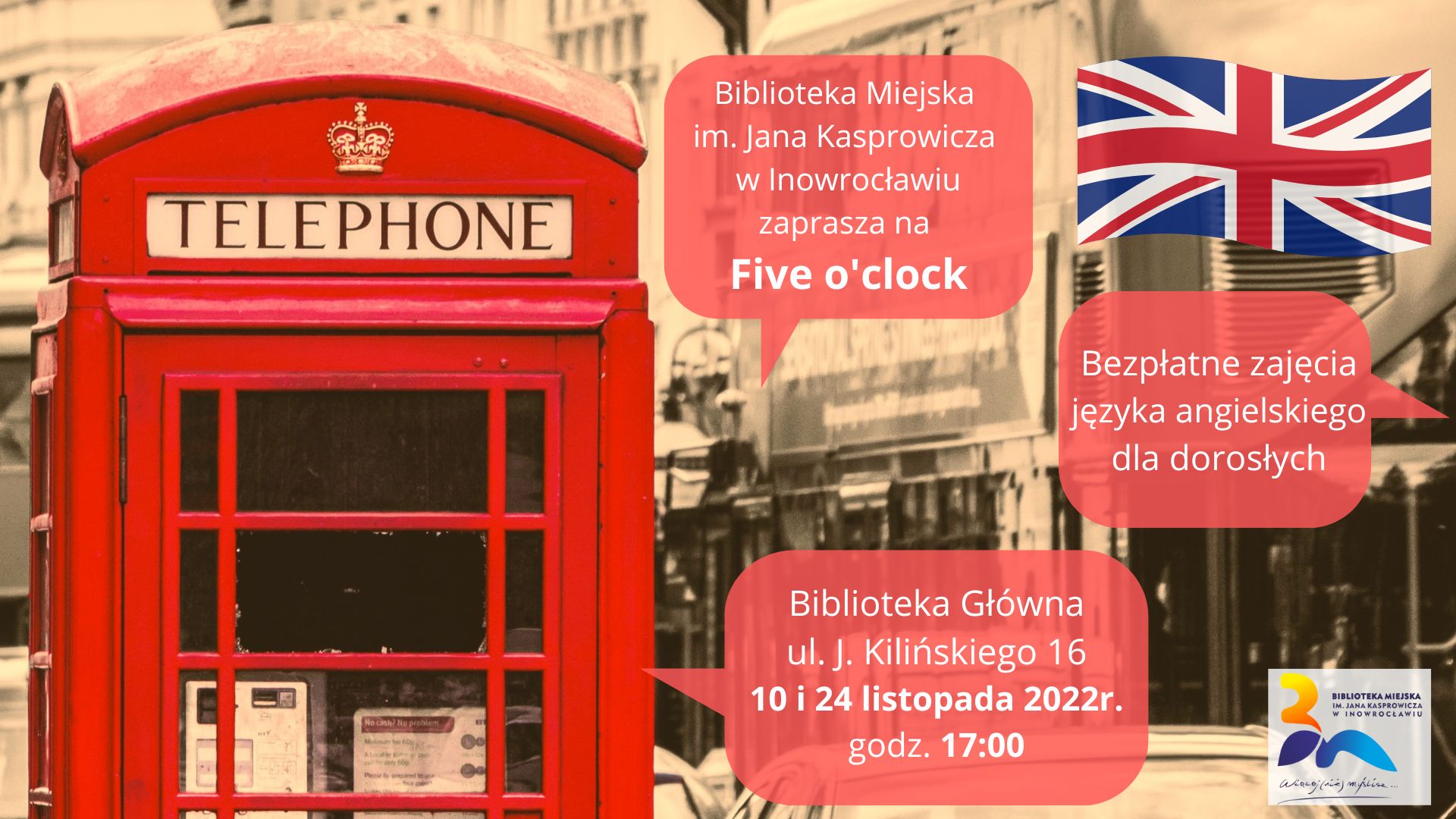Five o’clock – bezpłatne zajęcia języka angielskiego