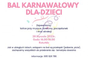 Bal Karnawałowy dla Dzieci - 28.01.2023
