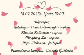 Koncert Walentynkowy - 14.02.2023, godz. 18.00