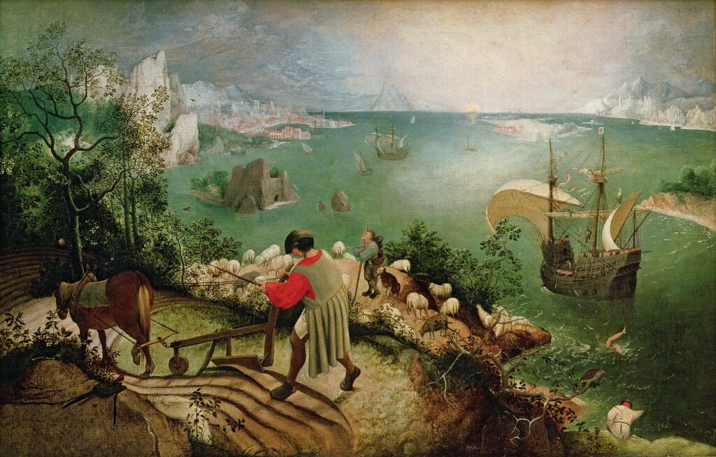 DKJo! - Peter Bruegel starszy - Pejzaż z upadkiem Ikara