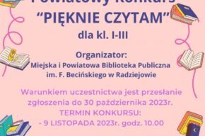 Powiatowy Konkurs – PIĘKNIE CZYTAM