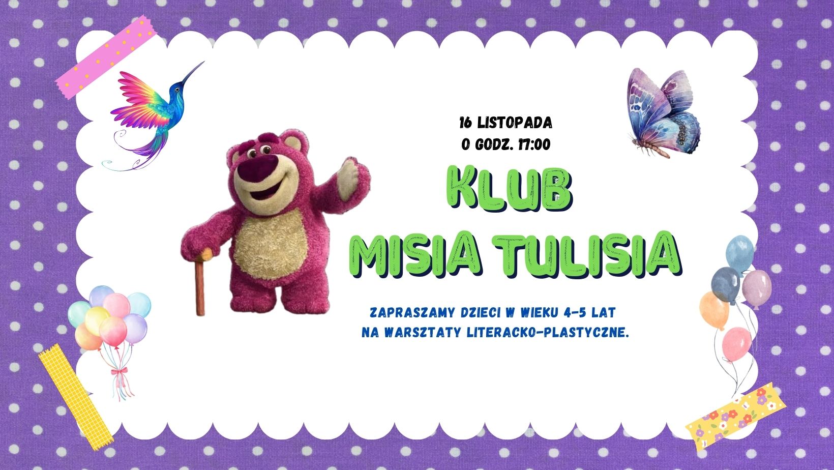 Klub Misia Tulisia - zajęcia dla dzieci 4-5 lat