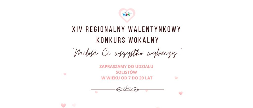 XIV Regionalny Walentynkowy Konkurs Wokalny 2024