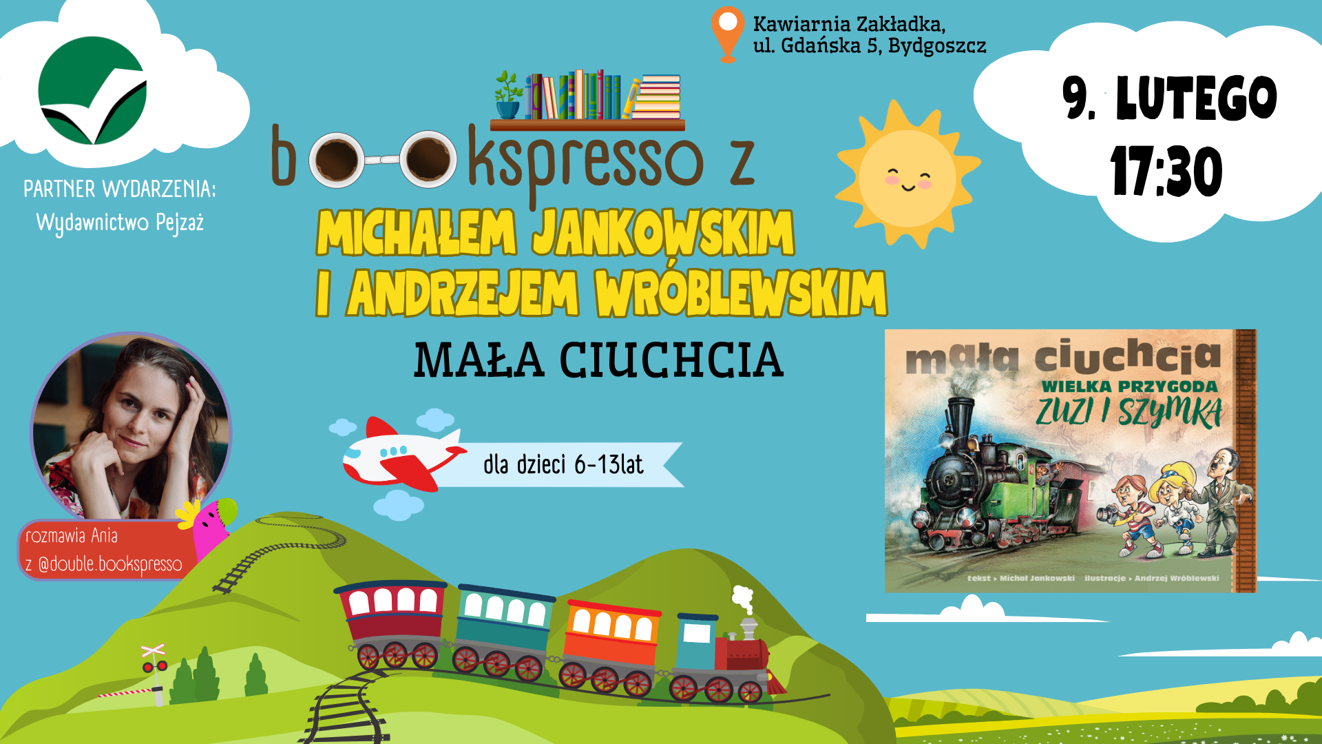 MAŁA CIUCHCIA - Bookspresso z Michałem Jankowskim i Andrzejem Wróblewskim (spotkanie dla dzieci)