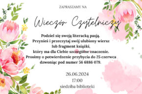 To już Trzeci Wieczór Czytelniczy!