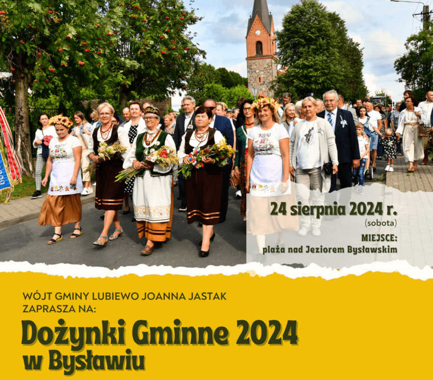 DOŻYNKI GMINNE 2024 w Bysławiu – 24 sierpnia 2024 (sobota)