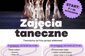 Zajęcia taneczne – zapraszamy START 9 i 10 września!