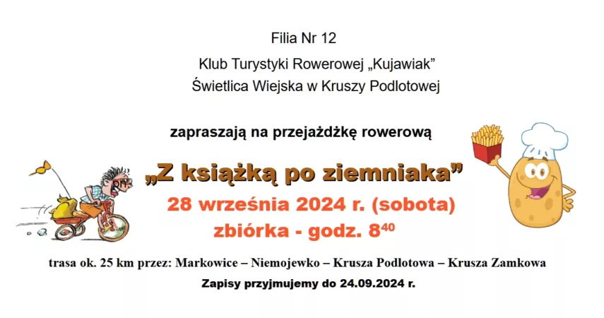 Z książką po ziemniaka