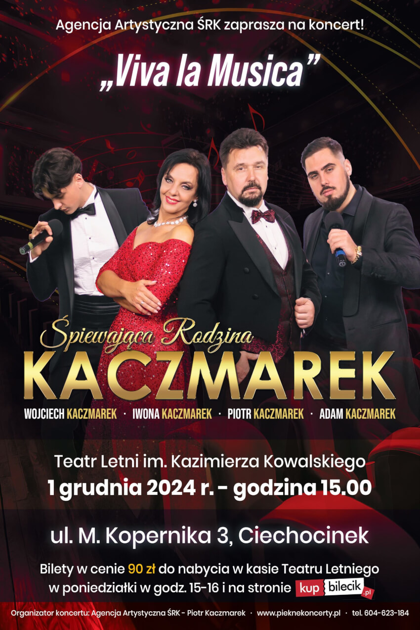 Koncert: Śpiewająca Rodzina Kaczmarek “Viva La Musica”