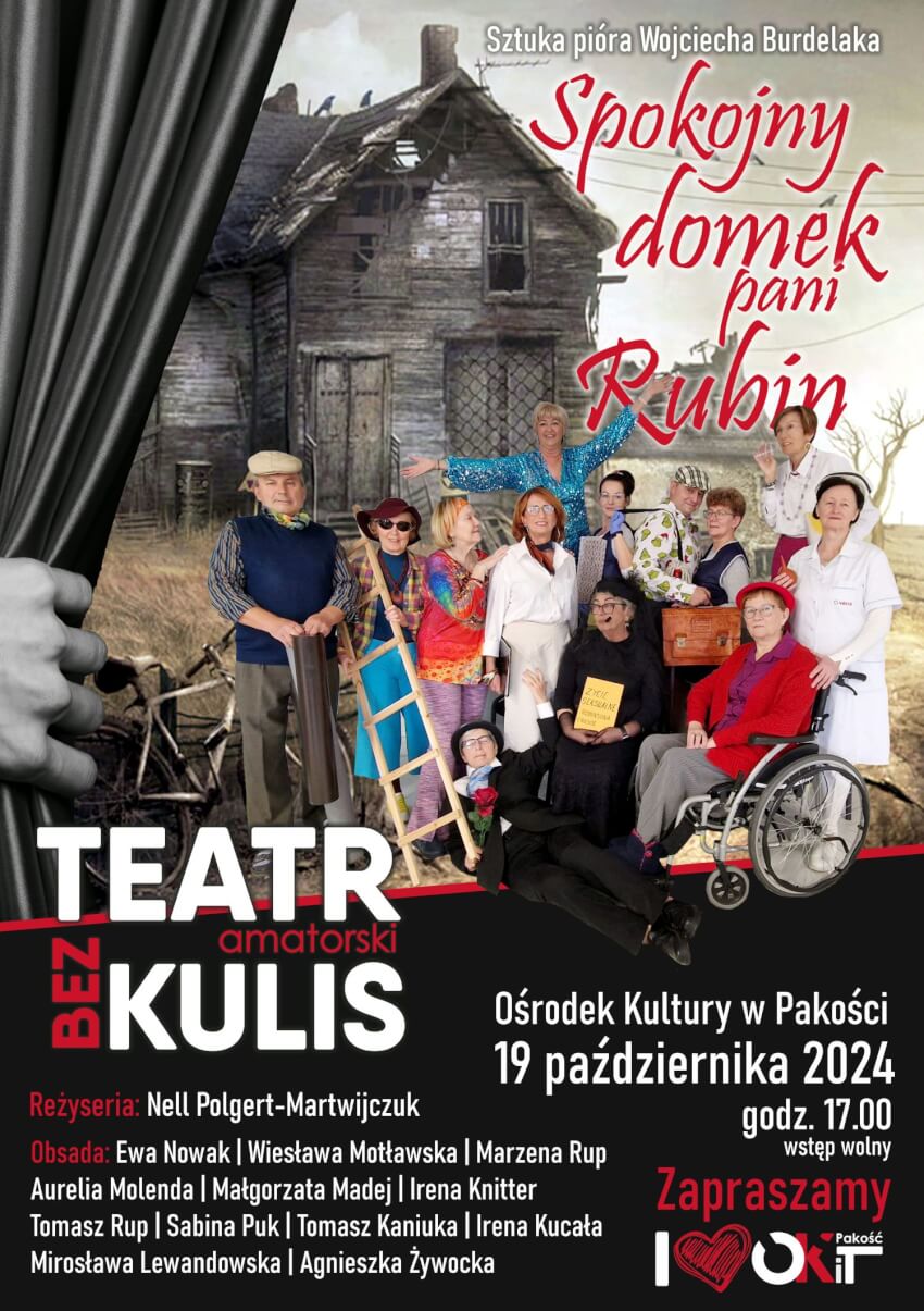 Zapraszamy na spektakl Teatru BEZ KULIS