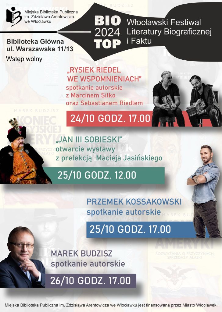 Włocławski Festiwal Literatury Biograficznej i Faktu „Bio Top” 2024