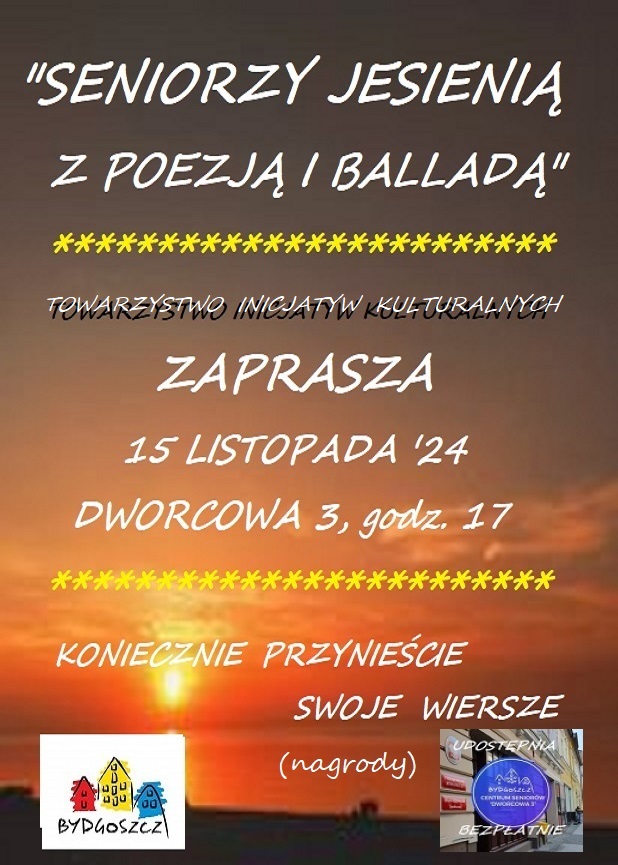 Seniorzy jesienią, z poezja i balladą