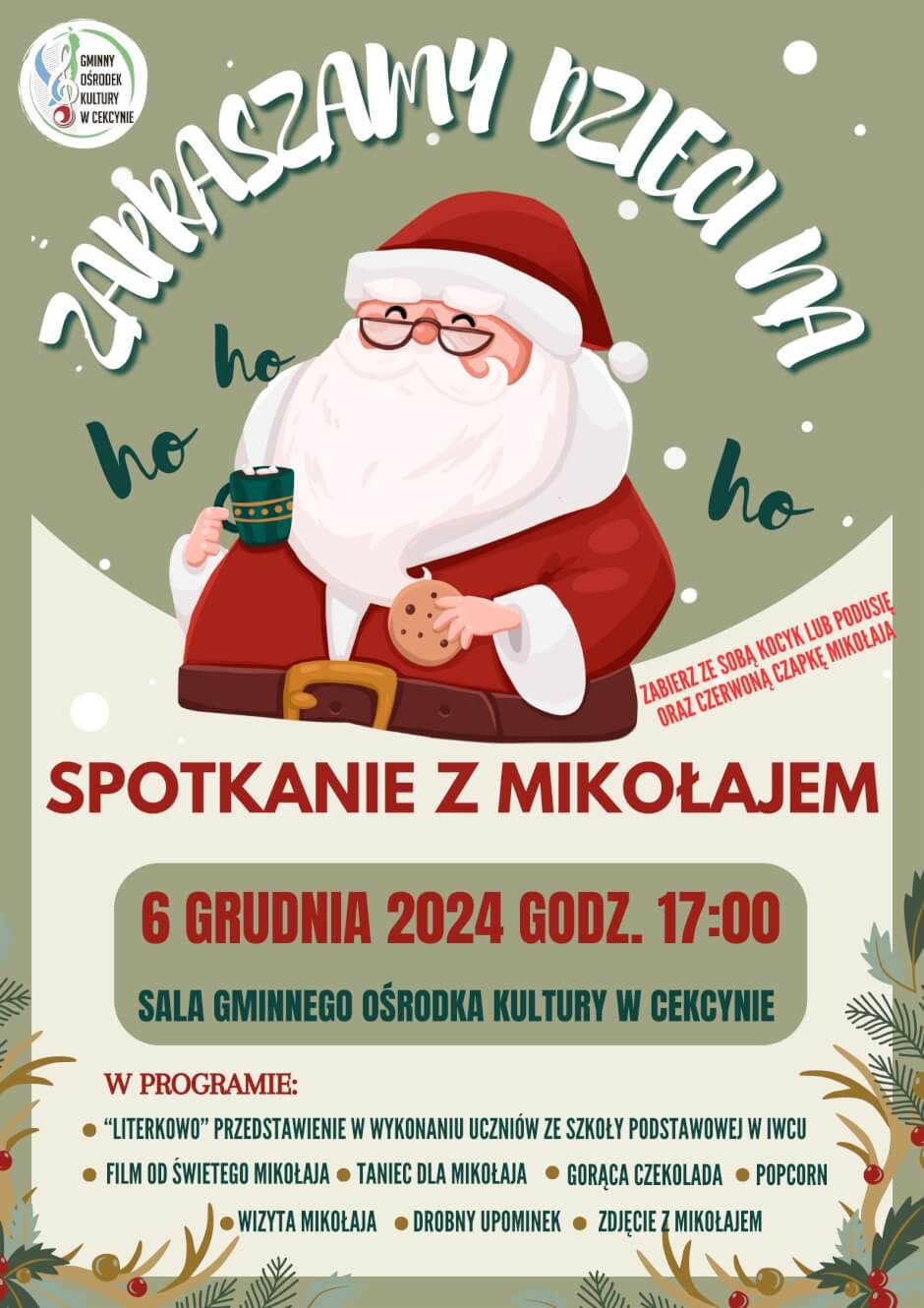 Serdecznie zapraszamy na Spotkanie z Mikołajem