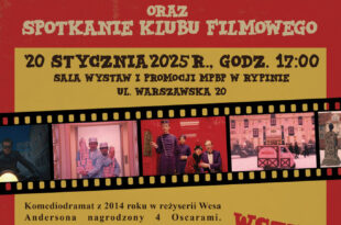 Spotkanie Klubu Filmowego - 20 stycznia, godz. 17.00 - zapraszamy!
