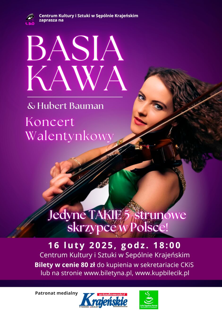 Koncert Walentynkowy w CKiS – Basia Kawa & Hubert Bauman