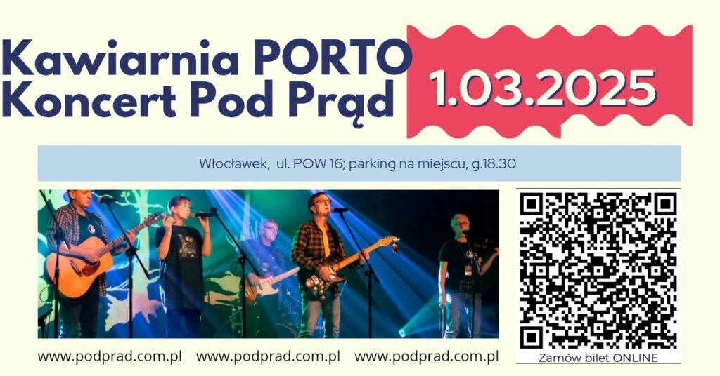 Koncert POD PRĄD w kawiarni PORTO