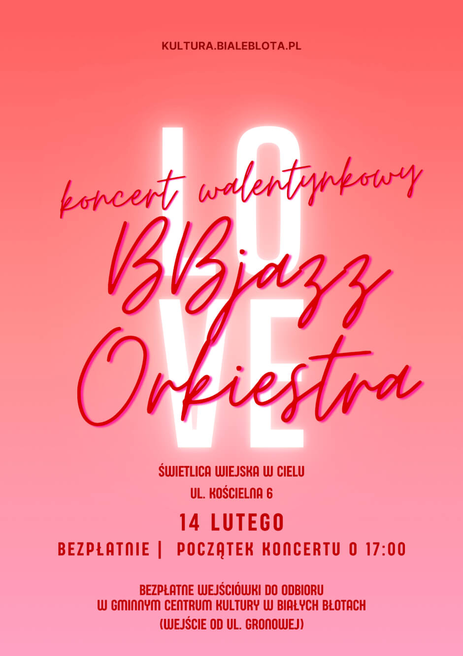 KONCERT WALENTYNKOWY W ŚWIETLICY WIEJSKIEJ W CIELU 14 lutego