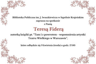 Spotkanie z Teresą Fiderą