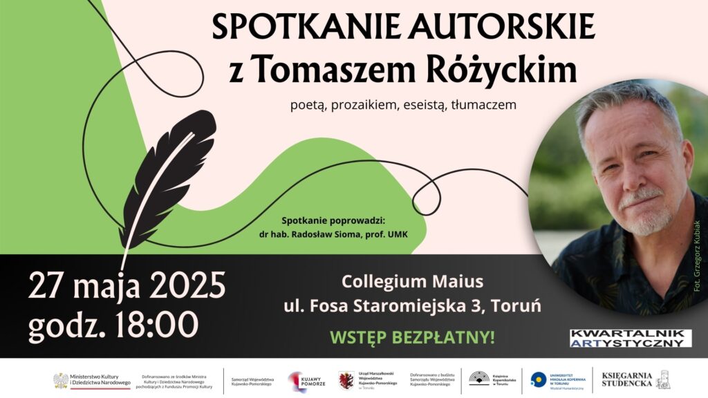 Tomasz Różycki w Toruniu na zaproszenie