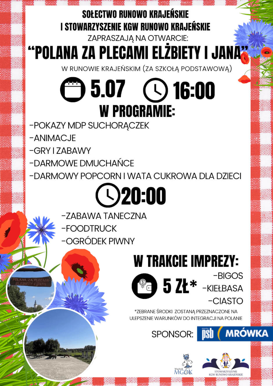 „POLANA ZA PLECAMI ELŻBIETY I JANA” – otwarcie polany w Runowie Krajeńskim
