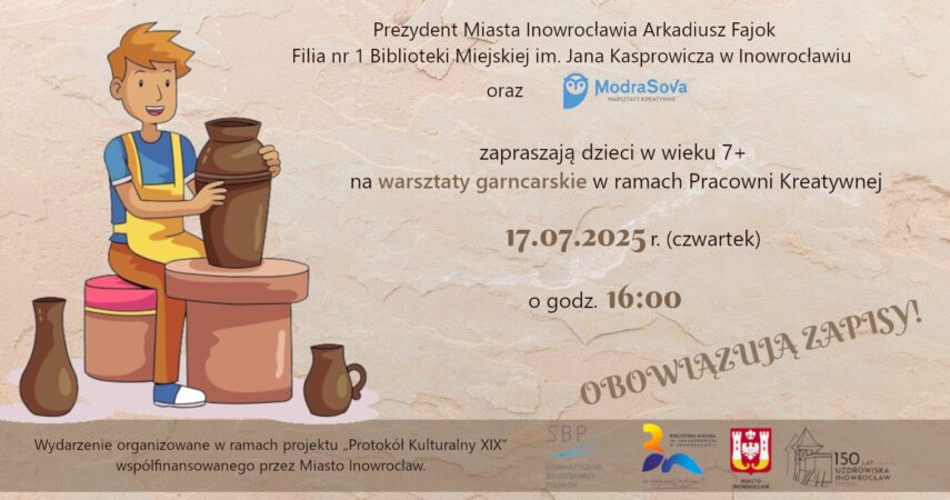 Warsztaty garncarskie w Filii nr 1