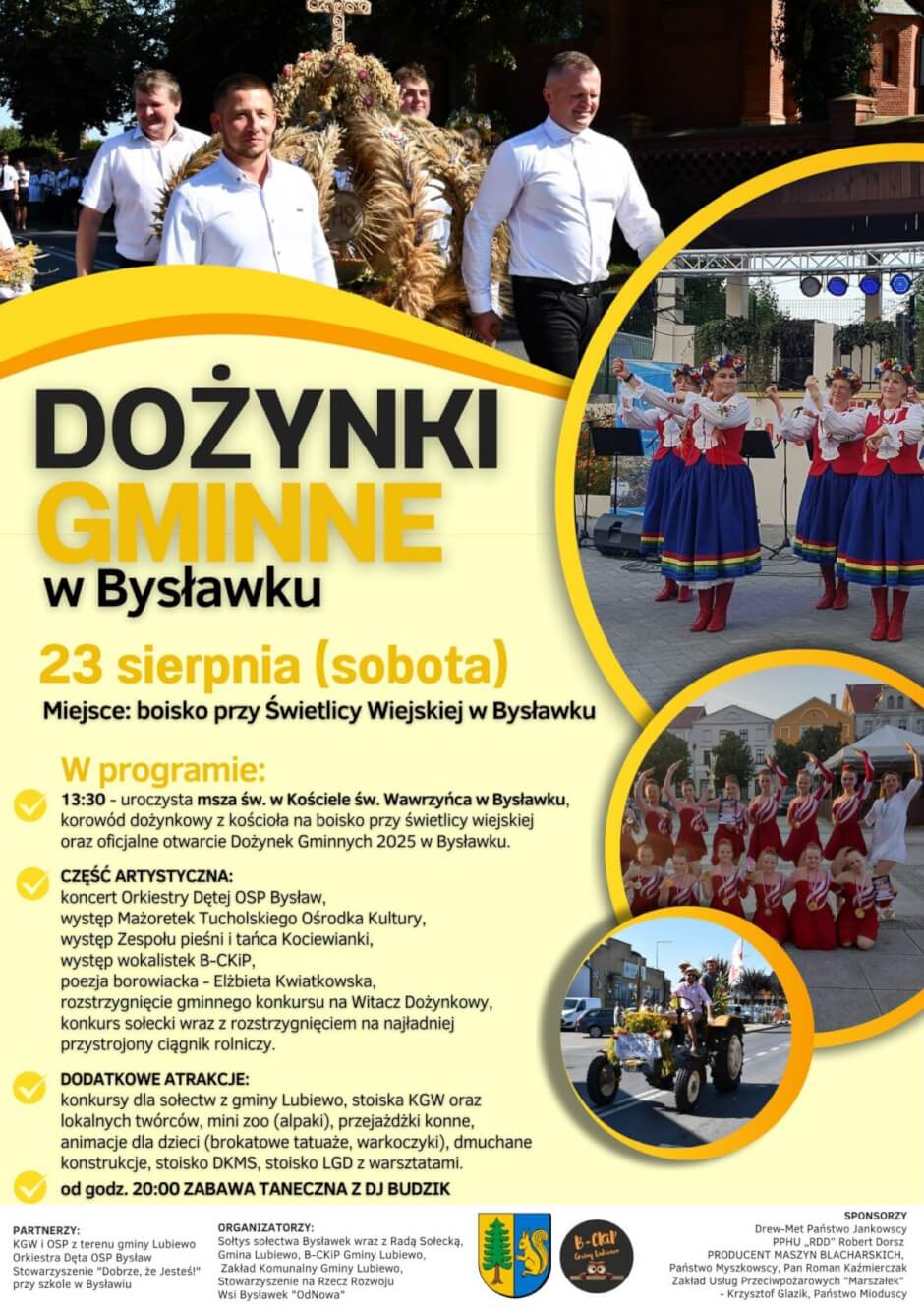 Dożynki Gminne w Bysławku – 23 sierpnia!