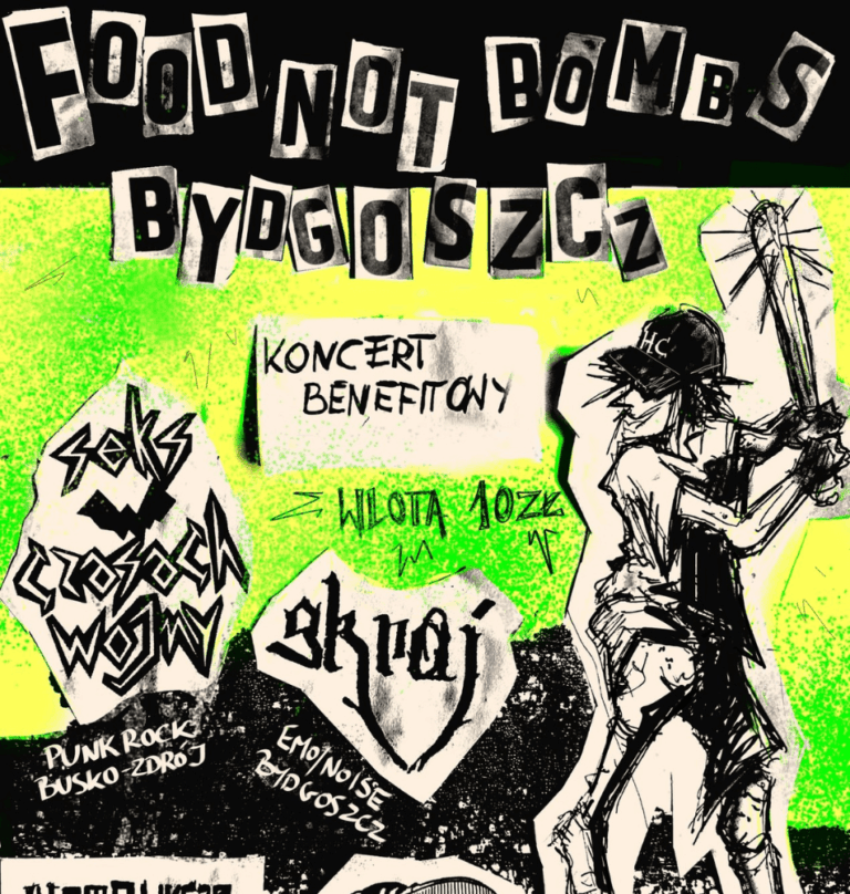Benefitowy koncert Emo/Punk na Food Not Bombs Bydgoszcz