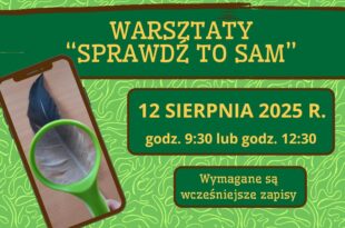 Sprawdź to sam – warsztaty wakacyjne