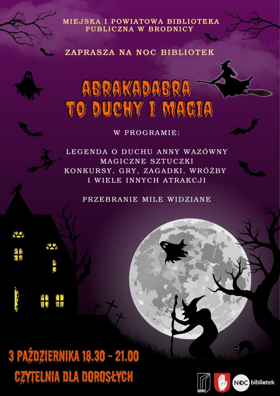 Noc w Bibliotece- „Abrakadabra – to duchy i magia.”