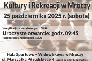 Zapraszamy na V Turniej Szachowy o Puchar MGOKiR w Mroczy