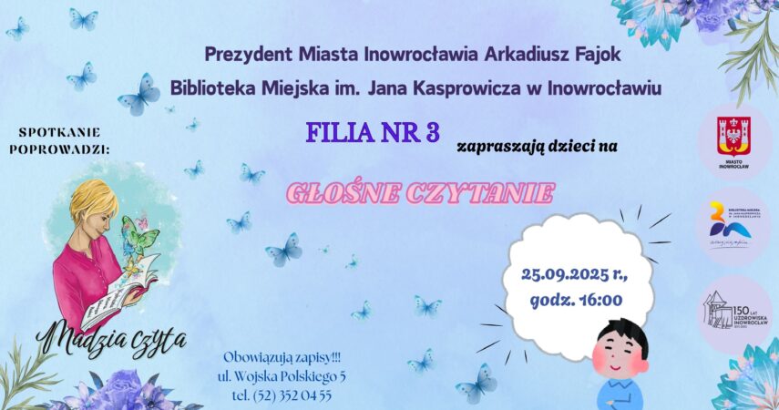 Madzia czyta w Filii nr 3