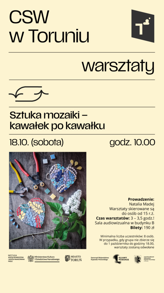 Warsztaty: Sztuka mozaiki – kawałek po kawałku