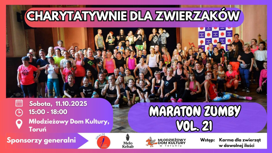 Charytatywnie dla zwierzaków – Maraton Zumby vol. 21