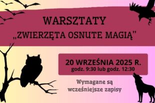 Warsztaty „Zwierzęta osnute magią”.