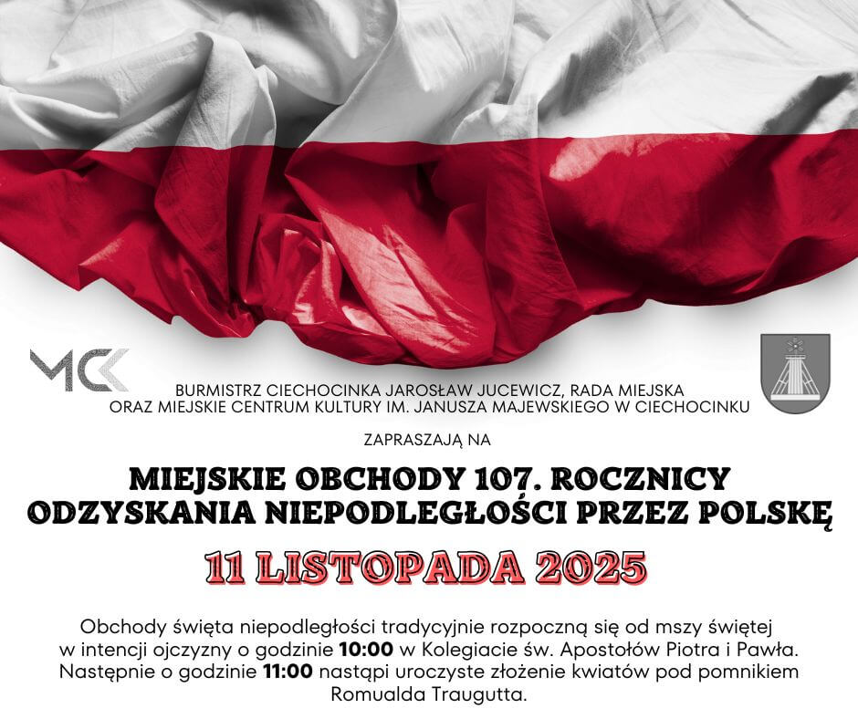 Miejskie Obchody 107. Rocznicy Odzyskania Niepodległości przez Polskę