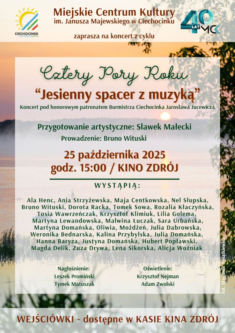 Koncert z cyklu Cztery Pory Roku pt. “Jesienny spacer z muzyką”