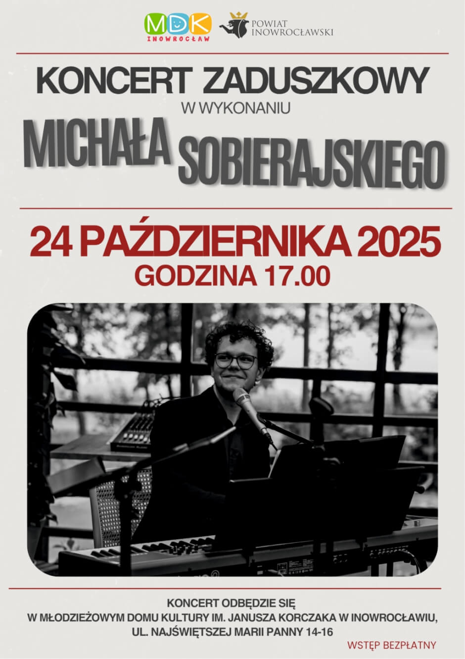 Koncert Zaduszkowy z Michałem Sobierajskim