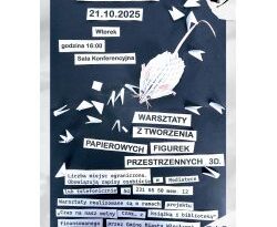 "O! Origami" warsztaty z tworzenia figurek 3D