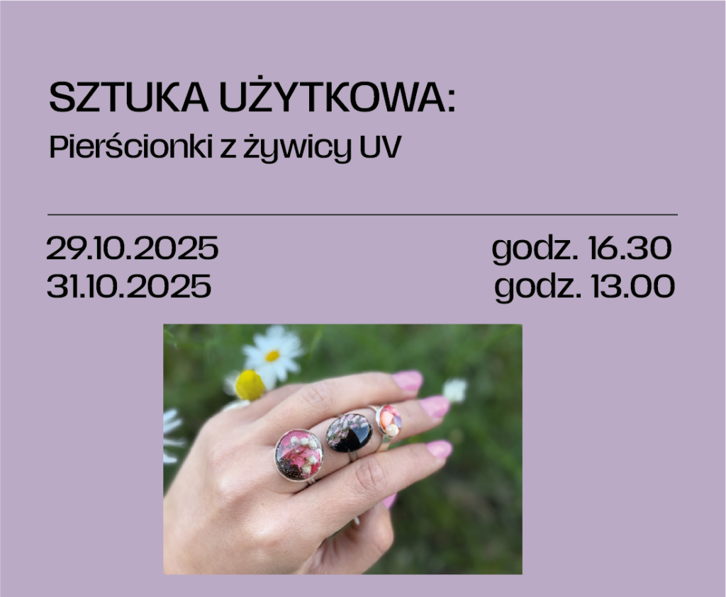 Sztuka użytkowa: Pierścionki z żywicy UV