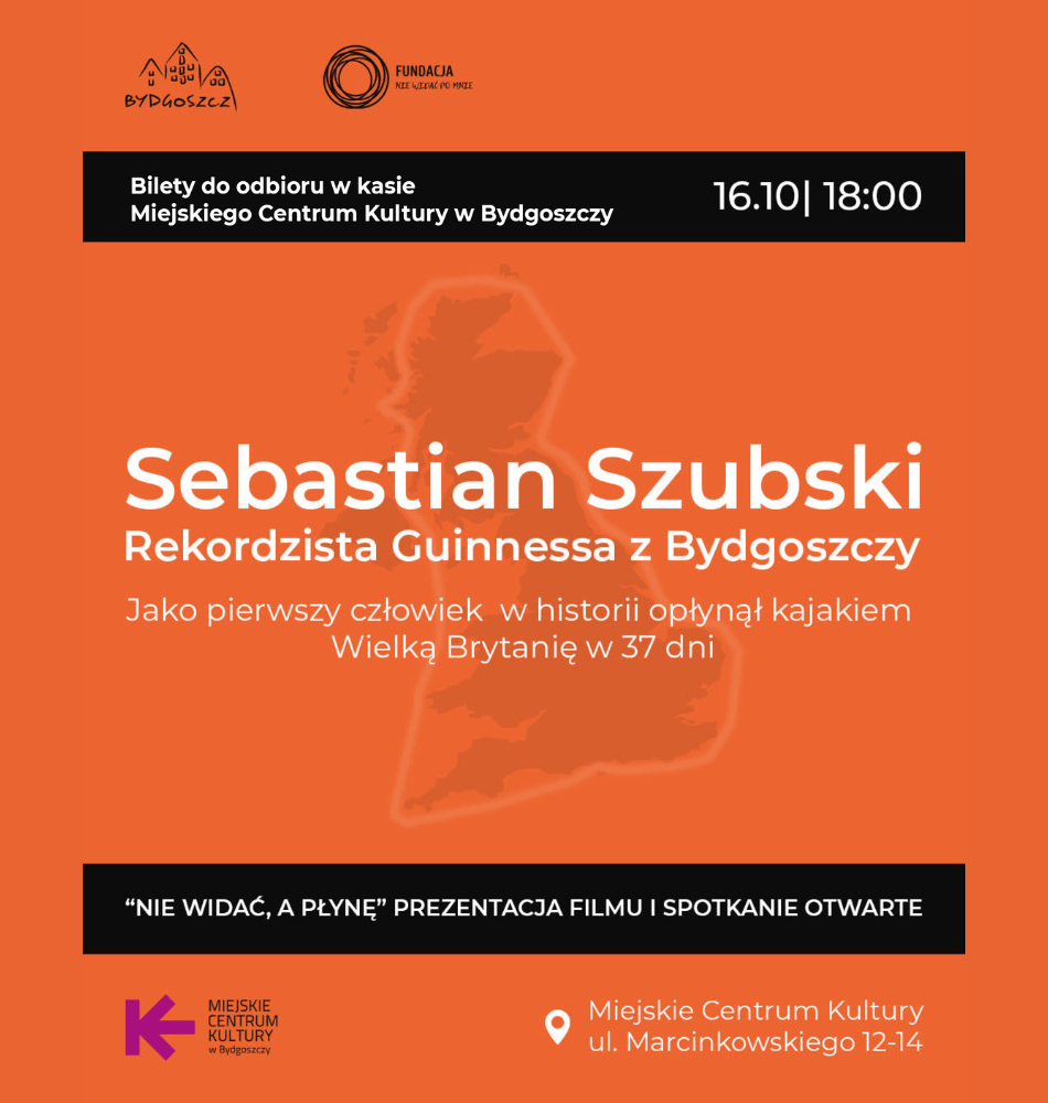 Prezentacja filmu „Nie widać, a płynę” i otwarte spotkanie z Sebastianem Szubskim
