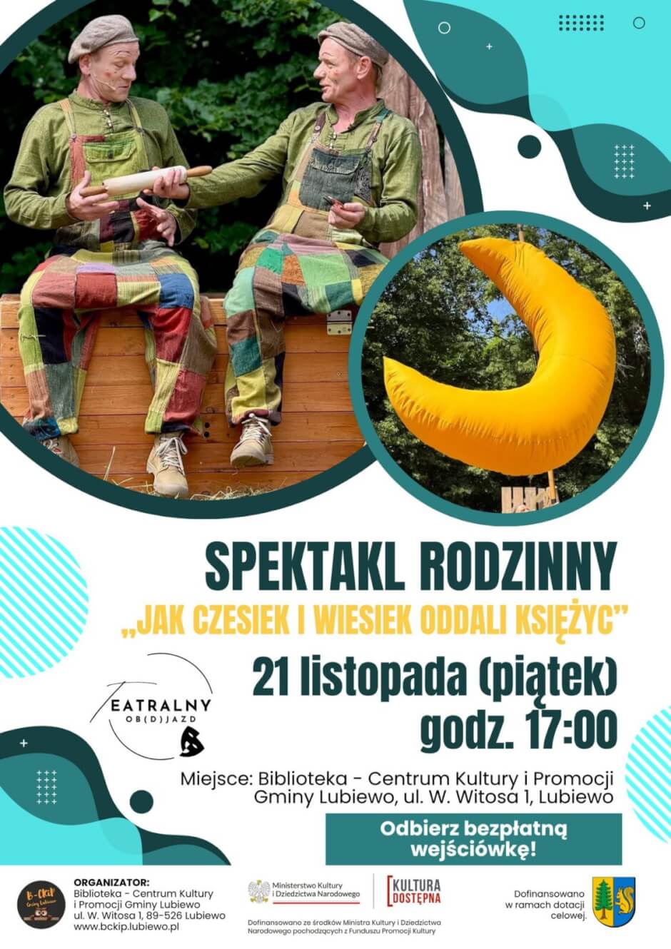 Spektakl rodzinny – „Jak Czesiek i Wiesiek oddali Księżyc” Teatr Delikates