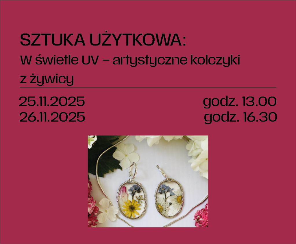 Sztuka użytkowa: W świetle UV – artystyczne kolczyki z żywicy