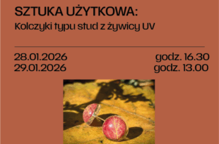 Sztuka użytkowa: Kolczyki typu stud z żywicy UV
