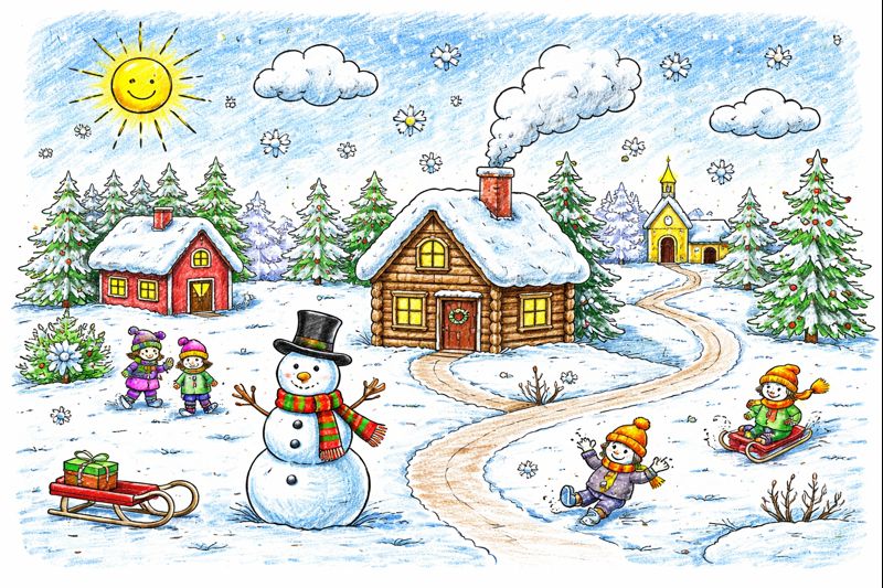 Zimowy pejzaż – warsztaty plastyczne