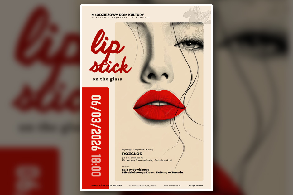 Lipstick on the glass