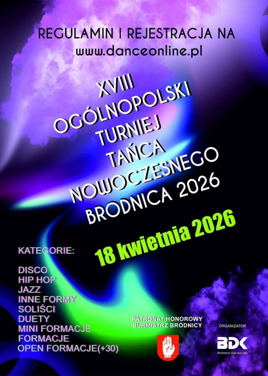 OGÓLNOPOLSKI TURNIEJ TAŃCA NOWOCZESNEGO w BRODNICY