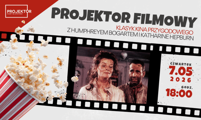 Klasyk kina przygodowego z Humphreyem Bogartem i Katharine Hepburn | Projektor Filmowy